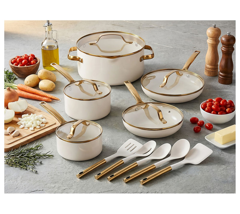 Gotham Steel Modern Collection 15-Piece CeramicCookware Set — View 3