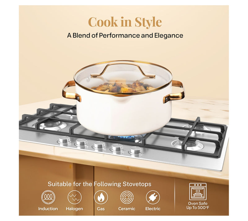Gotham Steel Modern Collection 15-Piece CeramicCookware Set — View 8