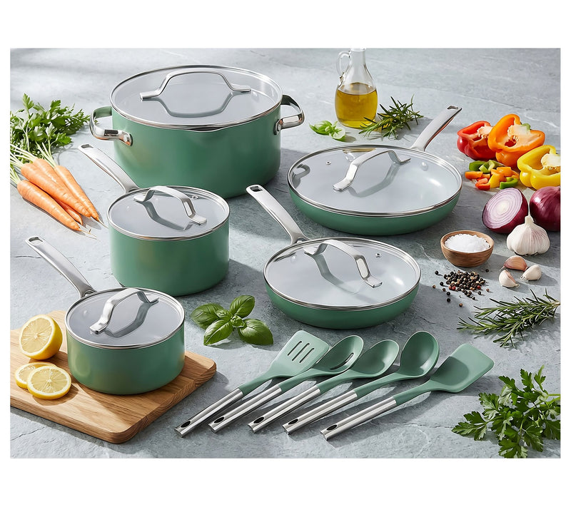 Gotham Steel Modern Collection 15-Piece CeramicCookware Set — View 5