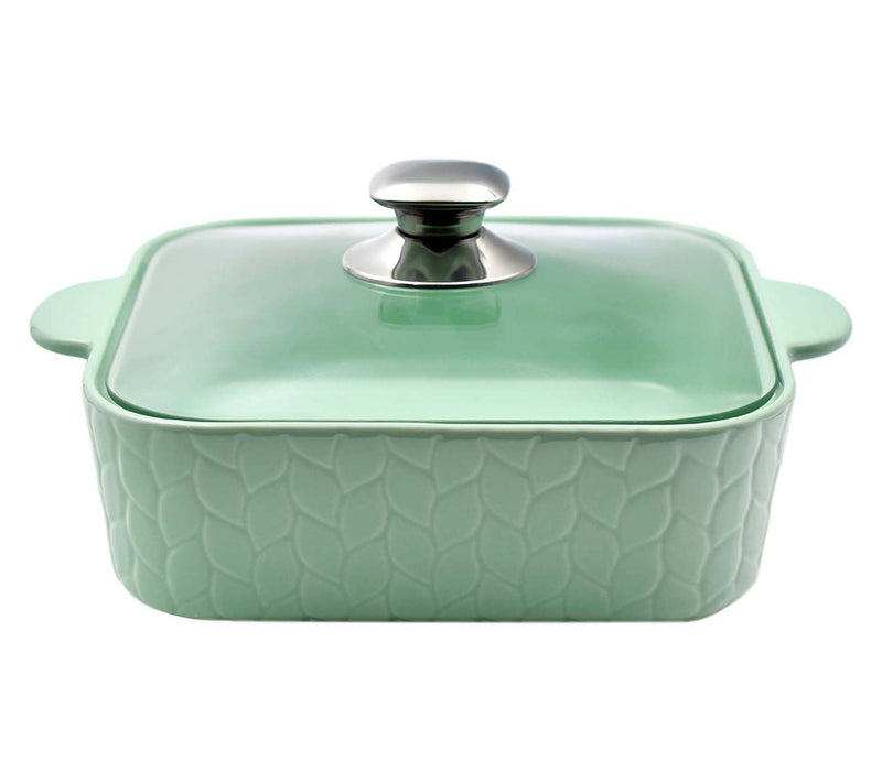 Temp-tations Carved Willow 2.5-qt Soft Square Baker w/ Cook & Look Lid — Main view