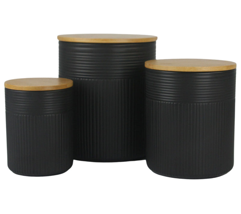 10 Strawberry Street Luca Embossed 3-Piece Canister Set — Main view