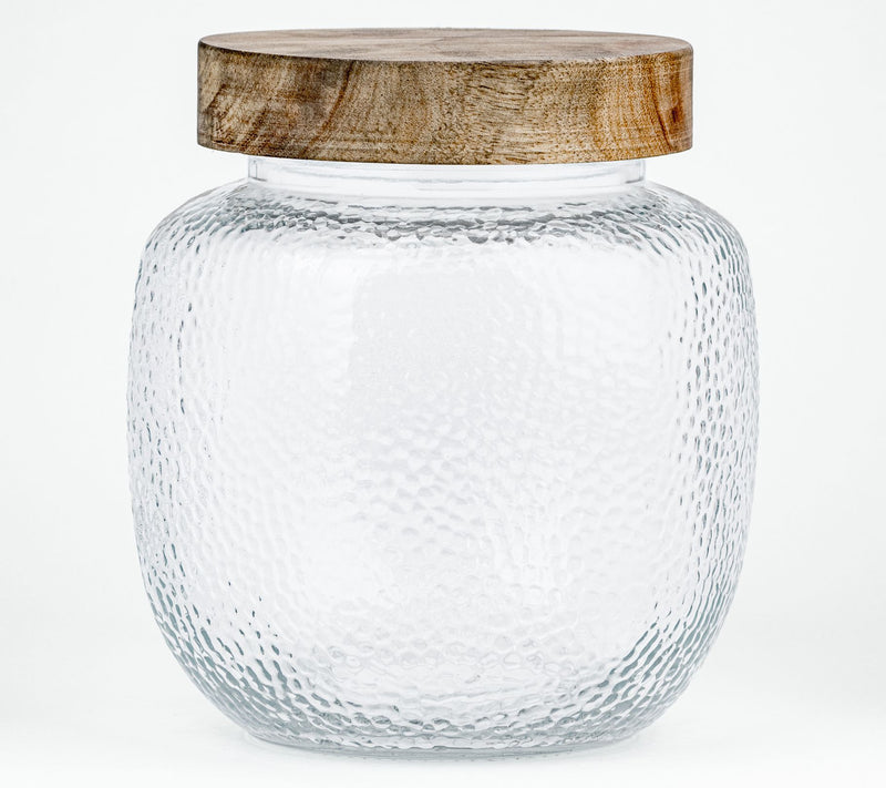 10 Strawberry Street Hanover Glass Canister with Acacia Lid — View 6
