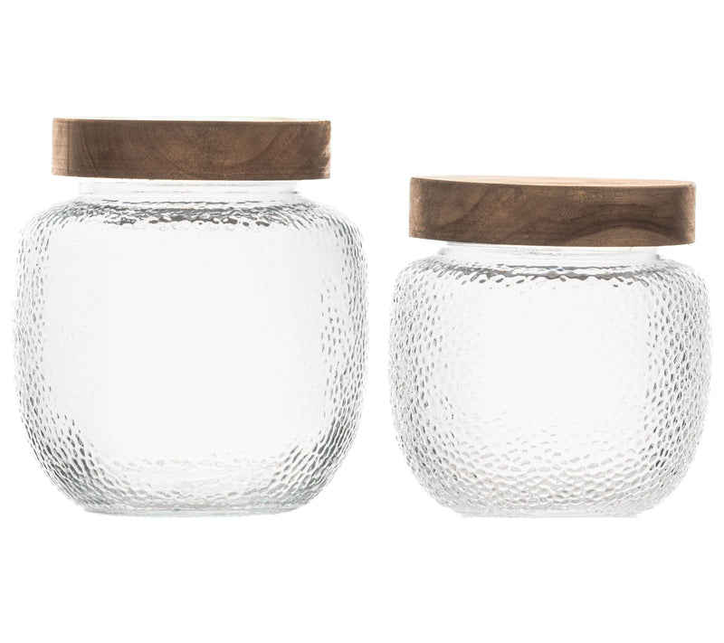 10 Strawberry Street Hanover Glass Canister with Acacia Lid — View 3