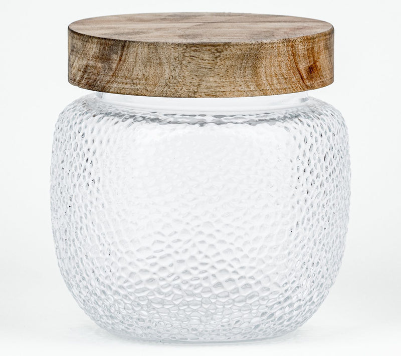 10 Strawberry Street Hanover Glass Canister with Acacia Lid — View 7