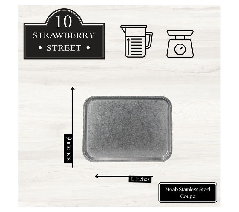 10 Strawberry Street Set of 6 Moab Coupe Rectangle Plate — View 4