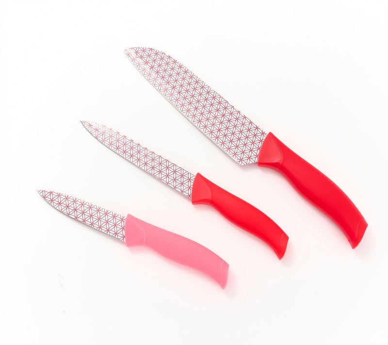 Prepology 3-Piece Printed Knife Set w/ Blade Scraper — View 5