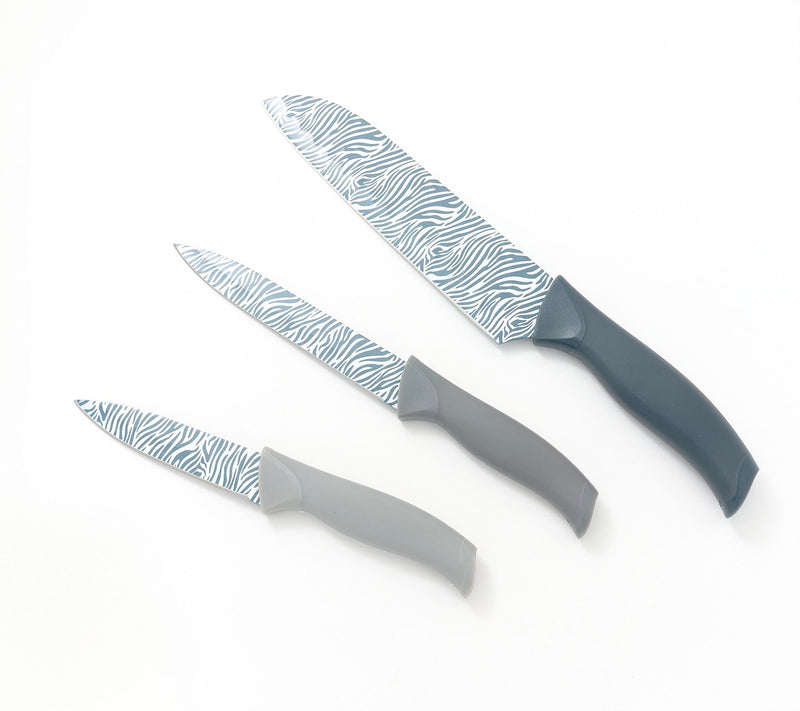 Prepology 3-Piece Printed Knife Set w/ Blade Scraper — View 9