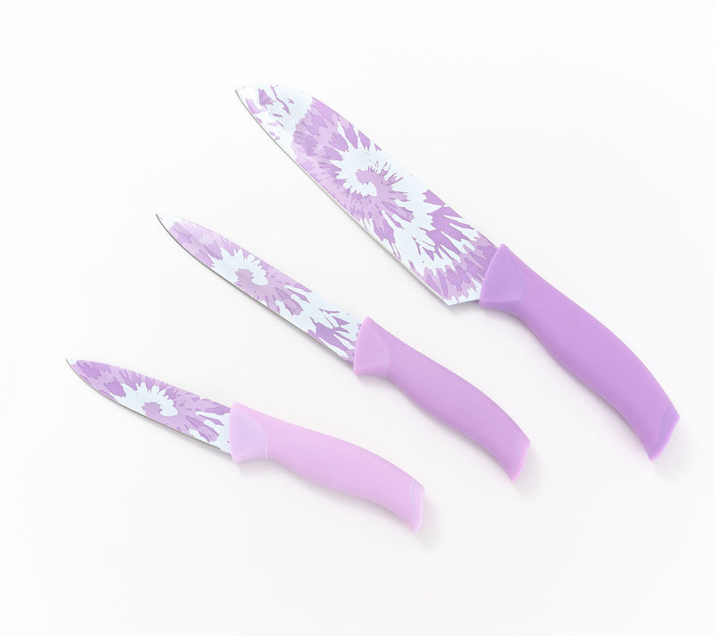 Prepology 3-Piece Printed Knife Set w/ Blade Scraper — View 7