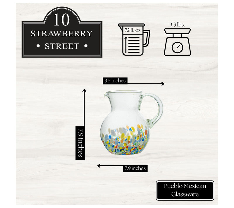 10 Strawberry Street Pueblo Mexican Glass Pitcher — View 6
