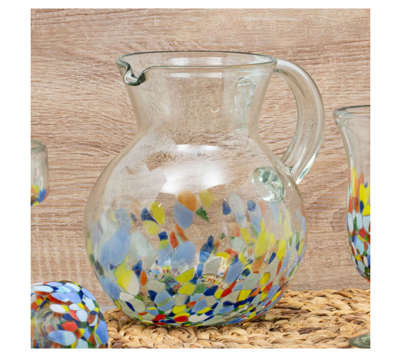 10 Strawberry Street Pueblo Mexican Glass Pitcher — View 4