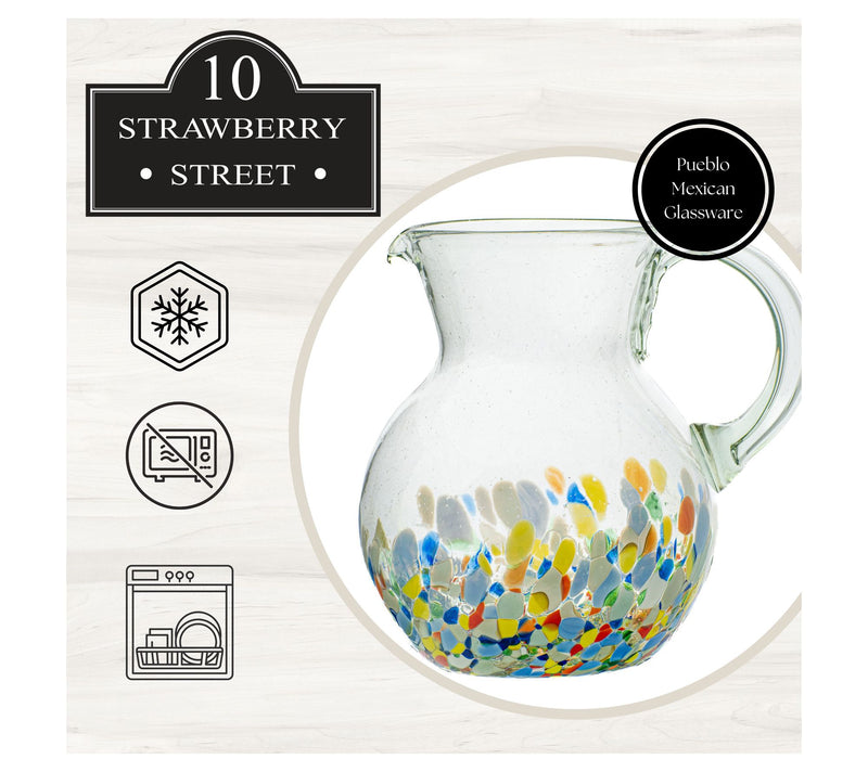 10 Strawberry Street Pueblo Mexican Glass Pitcher — View 5
