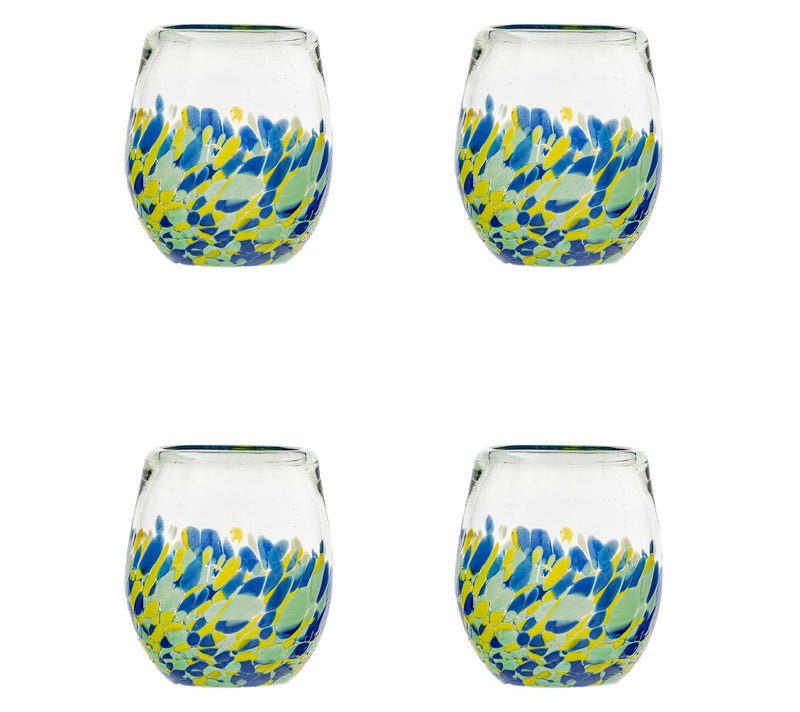 10 Strawberry Street S/4 Mazatlan Mexican GlassStemless Wine — Main view