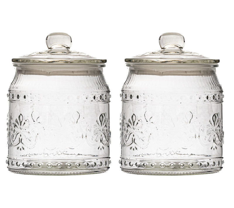 10 Strawberry Street Set of 2 Wentworth Glass Canister — View 16