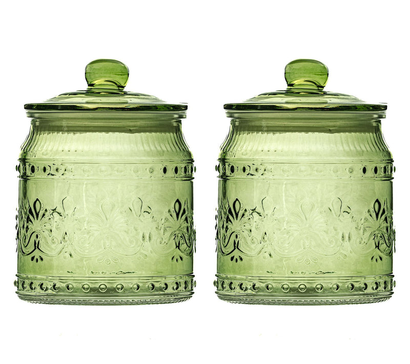 10 Strawberry Street Set of 2 Wentworth Glass Canister — View 17