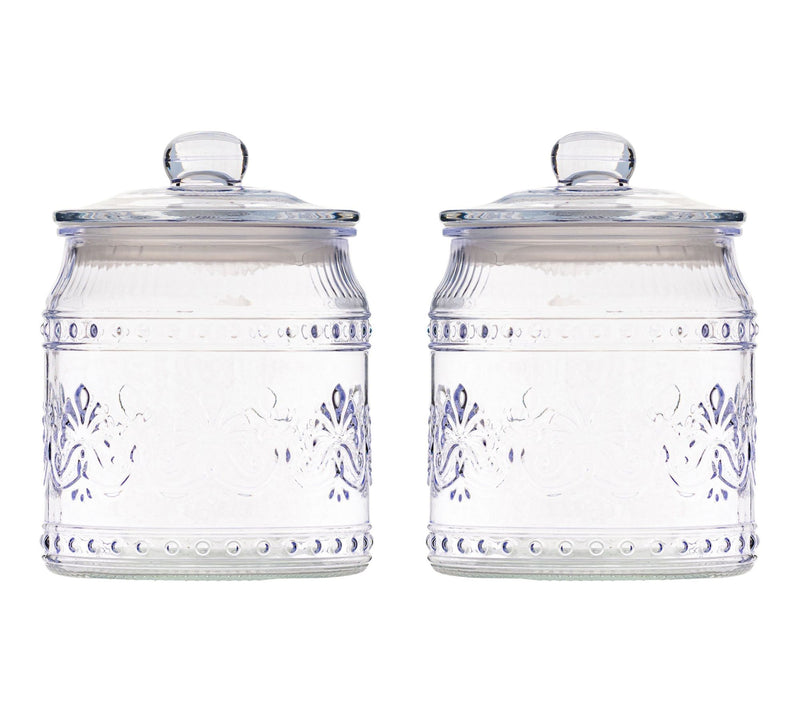 10 Strawberry Street Set of 2 Wentworth Glass Canister — View 3