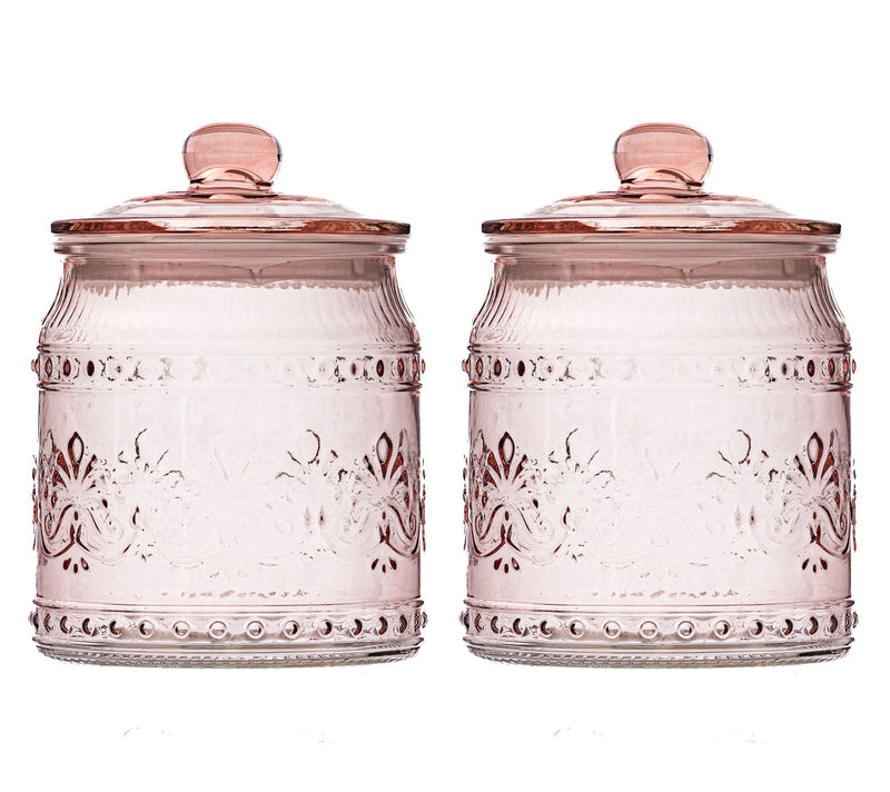 10 Strawberry Street Set of 2 Wentworth Glass Canister — View 18