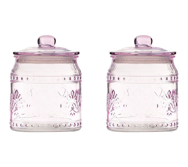 10 Strawberry Street Set of 2 Wentworth Glass Canister — View 5