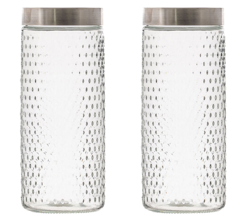 10 Strawberry Street Set of 2 Crosby Glass Canisters — View 6
