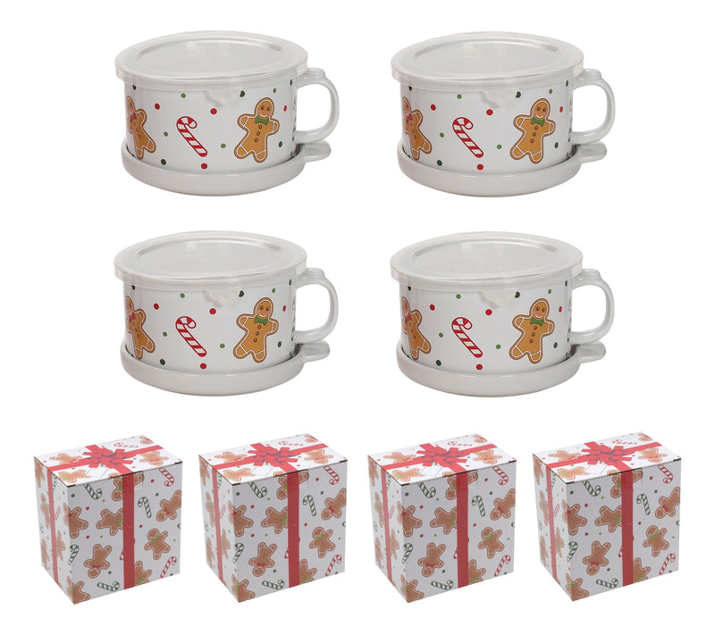 Temp-tations Set of (4) 25-oz Meal Mugs w/ Lid-its & Gift Boxes — View 2