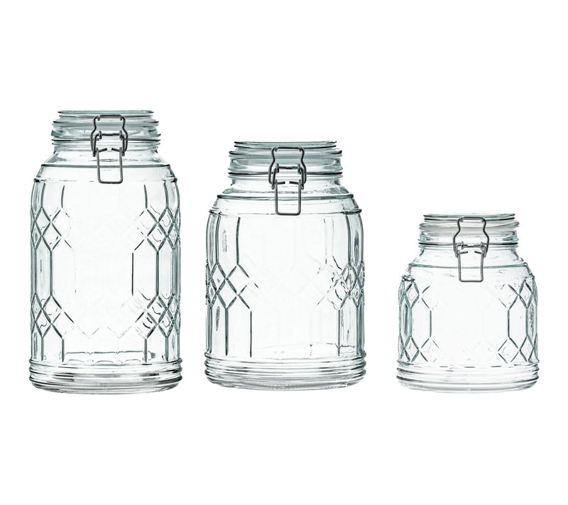 10 Strawberry S treet 3pc Bleek er Glass Canist er Set — View 3