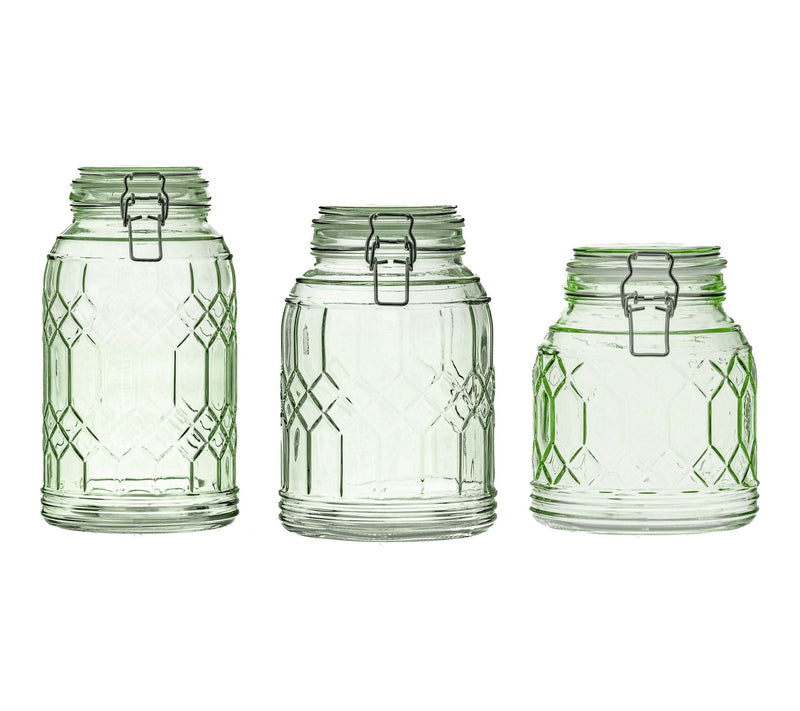 10 Strawberry S treet 3pc Bleek er Glass Canist er Set — View 5