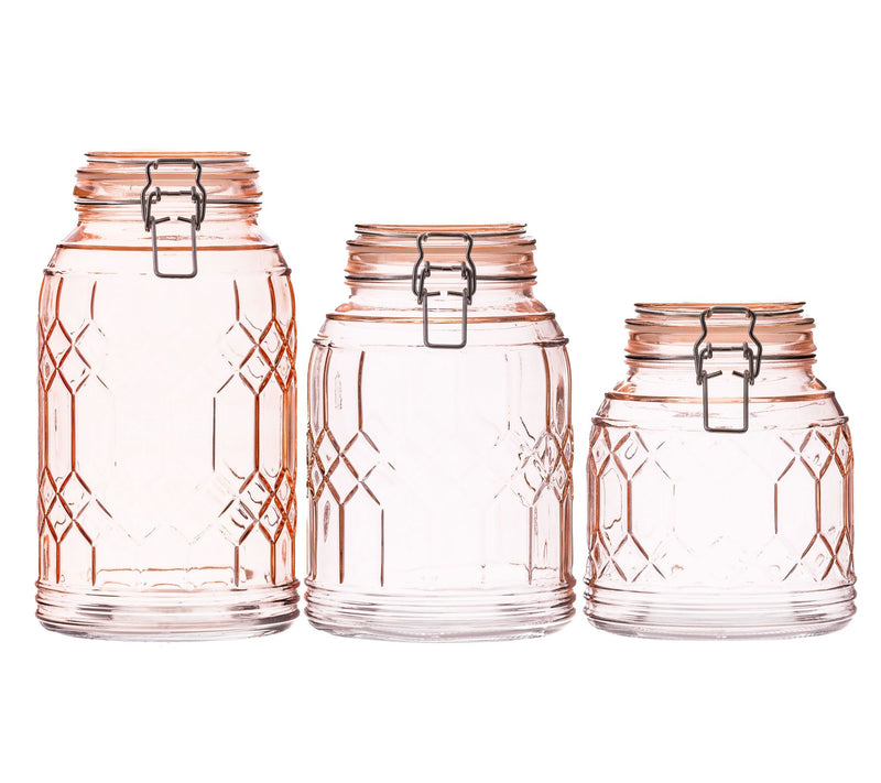 10 Strawberry S treet 3pc Bleek er Glass Canist er Set — View 9