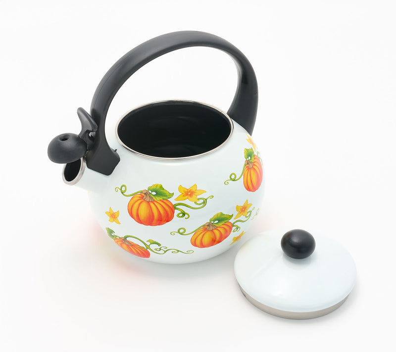 Temp-tations Harvest 2.3-qt Enamel on Steel Tea Kettle — View 2