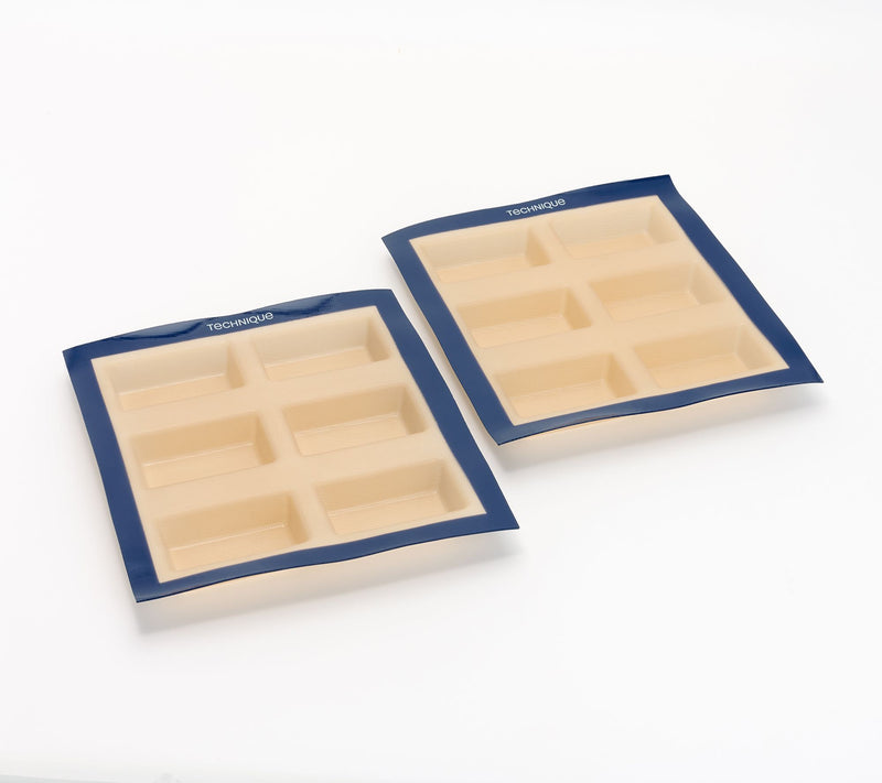Technqiue S/2 Nonstick Silicone & Fiberglass Mini Loaf Molds — View 7