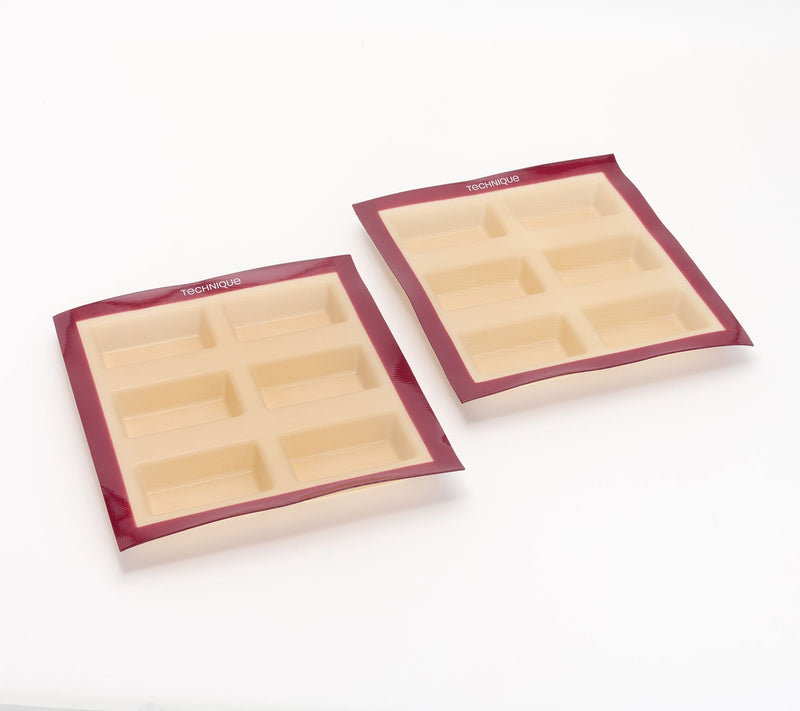 Technqiue S/2 Nonstick Silicone & Fiberglass Mini Loaf Molds — View 9
