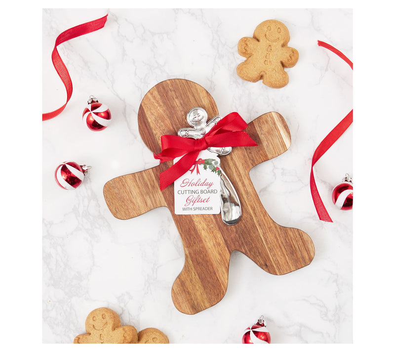 Design Imports Gingerbread Man Cutting Board Gift Set — View 2