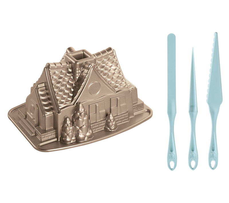Nordic Ware Gingerbread House Bundt & Tools Set — Main view