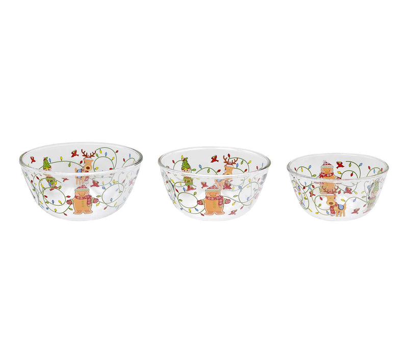 Temp-tations Seasonal Set of 3 Glass Bowls — View 13