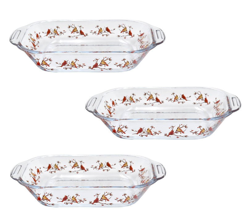 Temp-tations Seasonal Set of (3) 25-oz Micro Glass Bakers — Main view