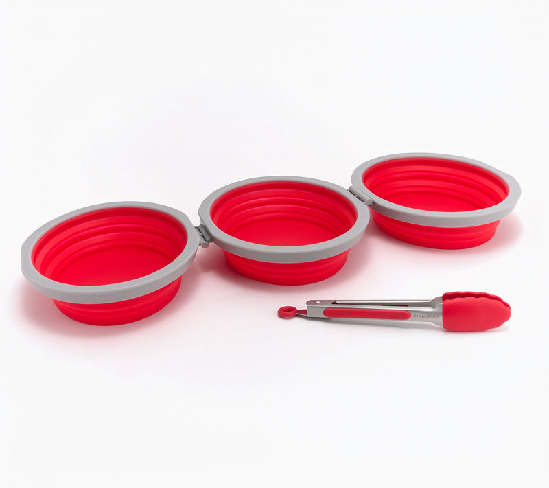 Prepology Silicone Collapsible Breading Station w/ Tong — View 6