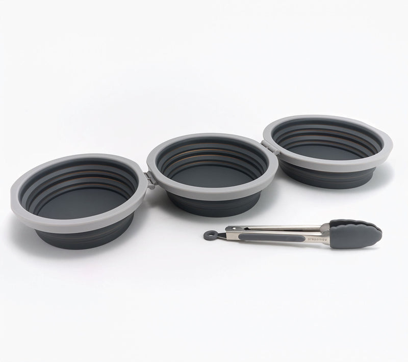 Prepology Silicone Collapsible Breading Station w/ Tong — View 2