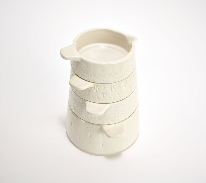 Aarti Sequeira 4pc Stacking Ceramic Measuring Cups — View 6