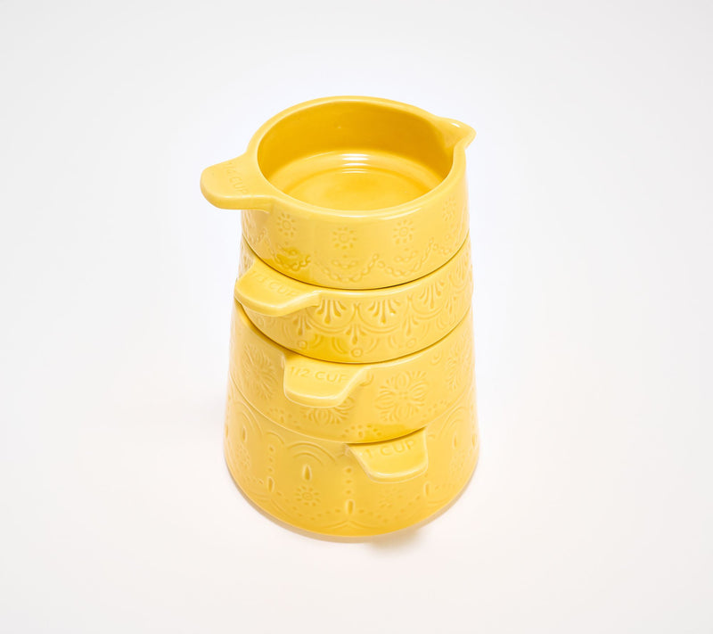 Aarti Sequeira 4pc Stacking Ceramic Measuring Cups — View 8