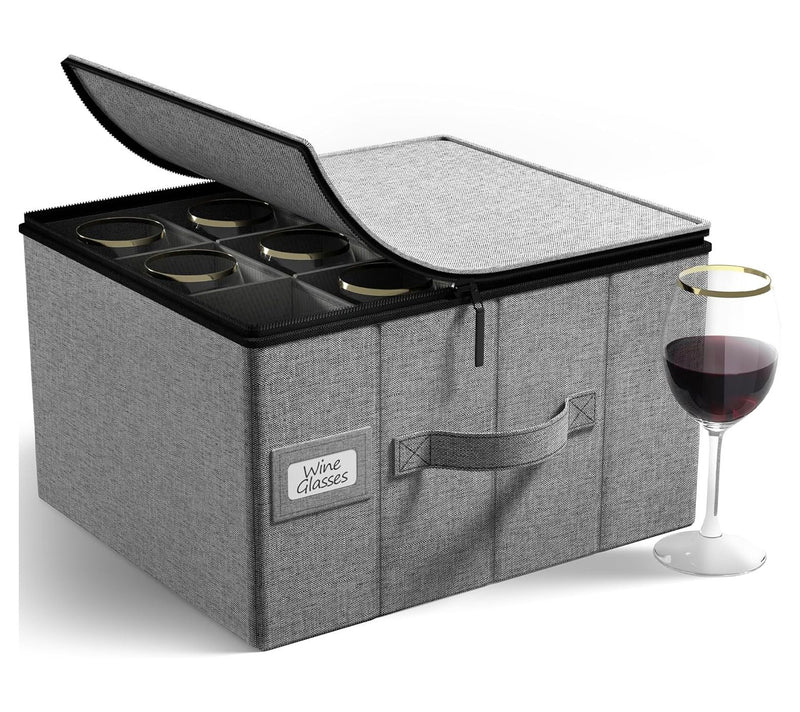 Sorbus Stemware Hard Shell Storage Case — View 12