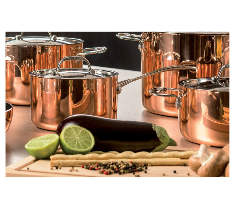 Mepra Copper Toscana Casserole with Lid — View 3