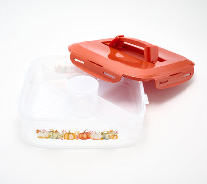 LocknLock Harvest Printed Appetizer & Dessert Tray
