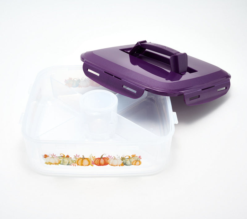 LocknLock Harvest Printed Appetizer & Dessert Tray — View 7