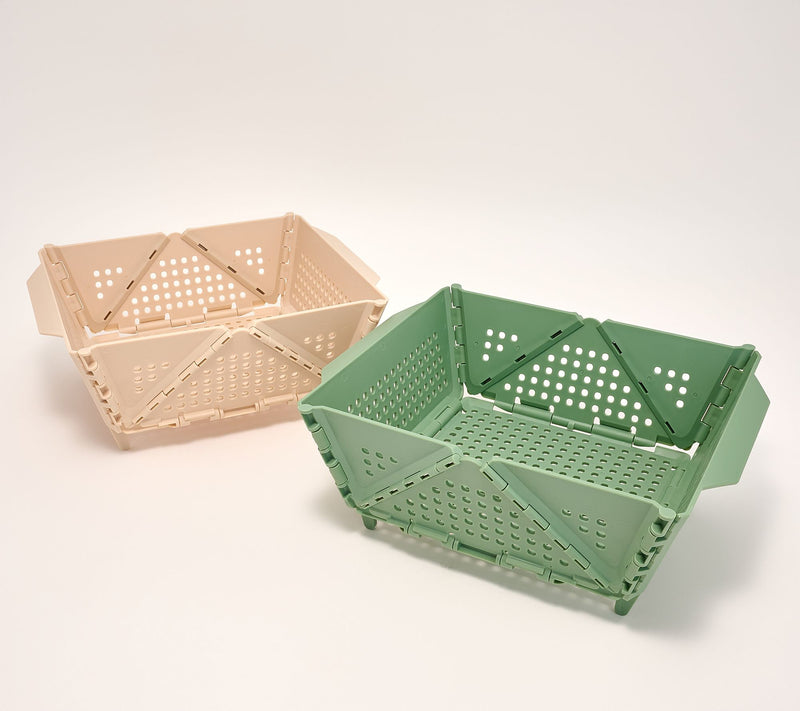 Kuhn Rikon Set of (2) 4-qt Large Folding Colanders — View 10