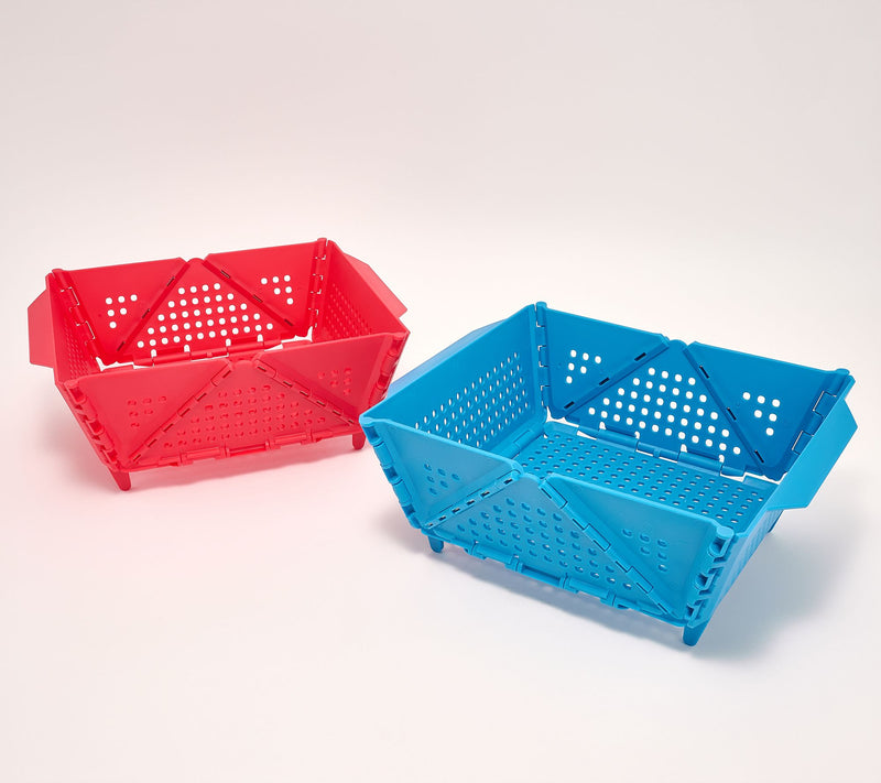 Kuhn Rikon Set of (2) 4-qt Large Folding Colanders — View 7