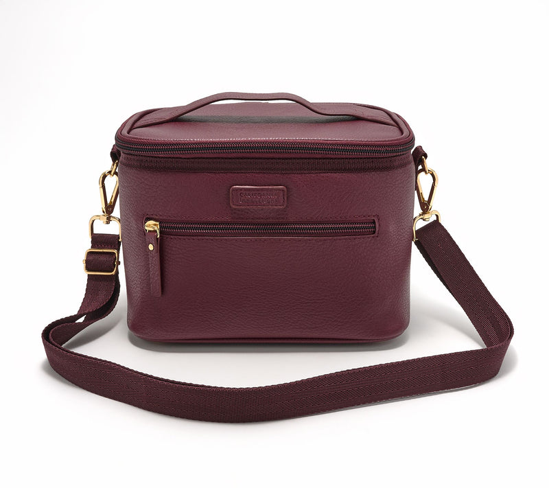 California Innovations 6 Can Insulated Faux Leather Lunch Tote — Main view