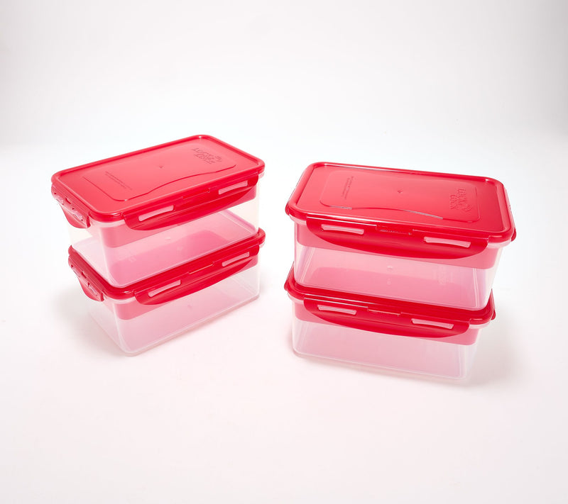 LocknLock Set of 4 Rectangles w/ Removeable Divided Inserts — View 11