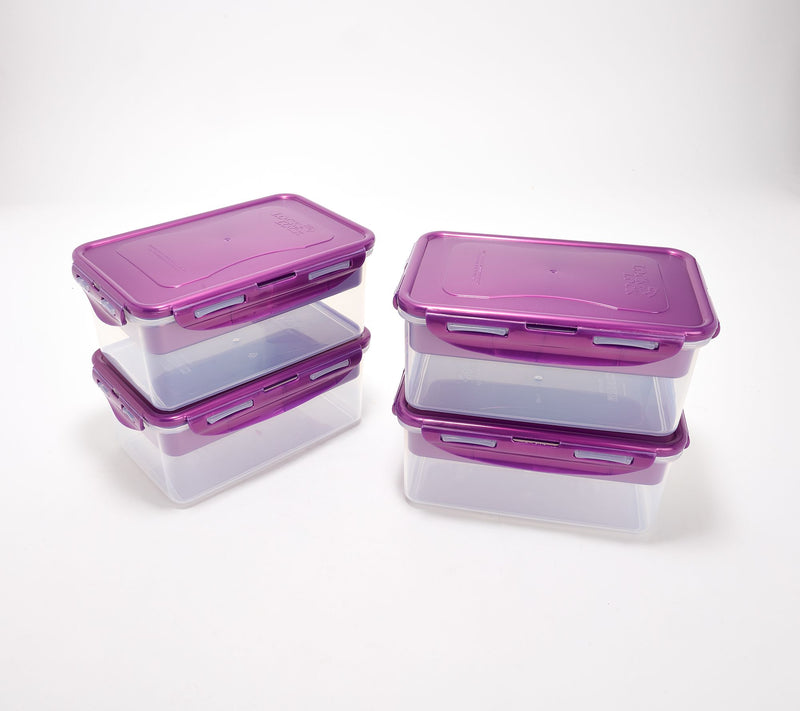 LocknLock Set of 4 Rectangles w/ Removeable Divided Inserts — View 9