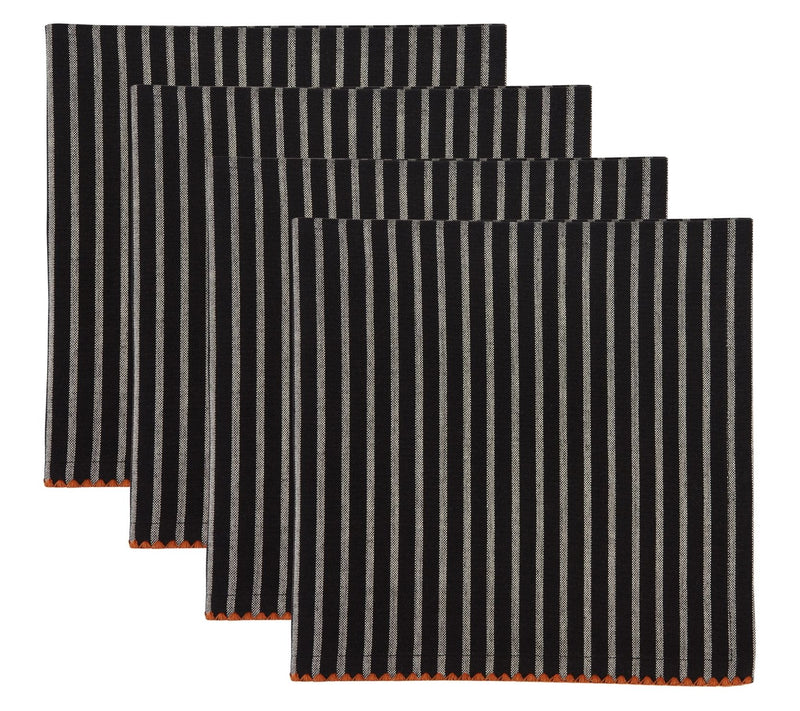 Design Imports Set of 4 Spider Silk Stripe Embellished Napkin — Main view