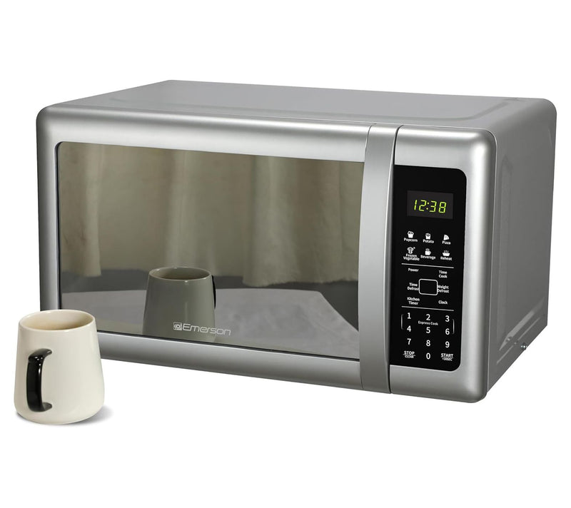 Emerson 0.7 Cu Ft 700W Touch Control Mirror Finish Microwave — View 2