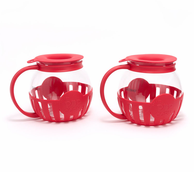 Prepology S/2 Glass Microwave Popcorn Makers w/ Gift Tags — View 4