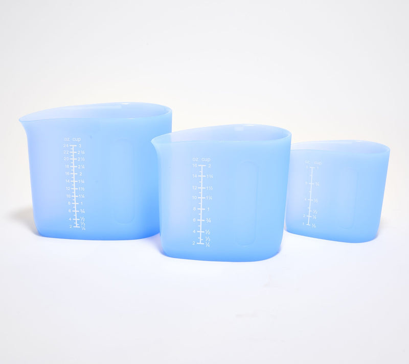 KOCHBLUME S/3 Ergonomic Silicone Nesting Measuring Cups — View 10